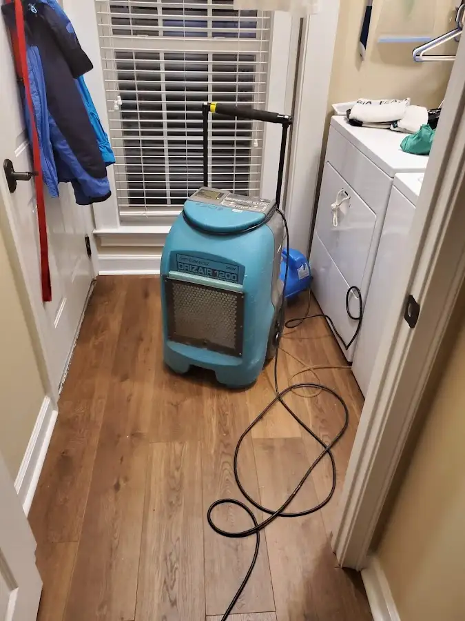 Commercial dehumidifier deployed for Flood Damage Cleanup in Lindon